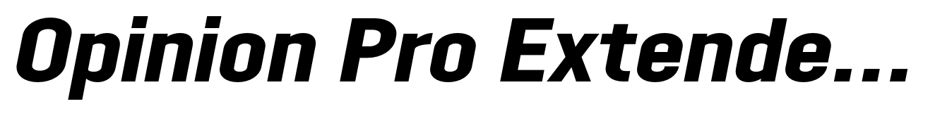 Opinion Pro Extended Extra Bold Italic
